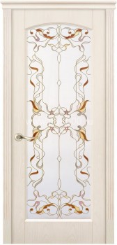 Входная дверь с витражом МДФ PLS-7, цена 45 150  руб.