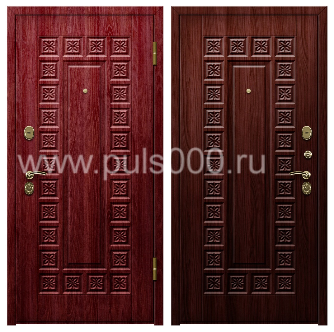 Входная темная утепленная дверь для загородного дома PR-999, цена 48 015  руб.